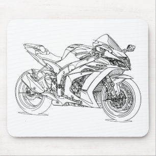 Kaw Ninja ZX10R 2016 Mouse Pad