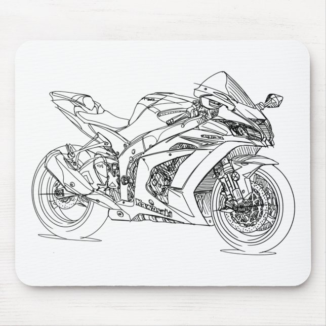 Kaw Ninja ZX10R 2016 Mouse Pad (Front)