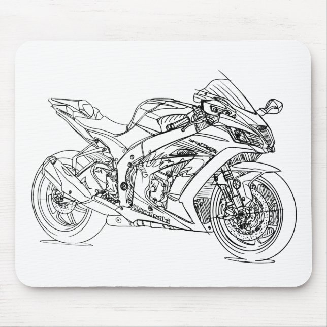 Kaw Ninja ZX10R 2017 Mouse Pad (Front)