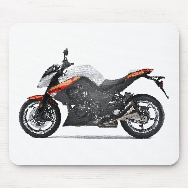 Kaw Z1000 gen3 2009+ cracked Mouse Pad (Front)