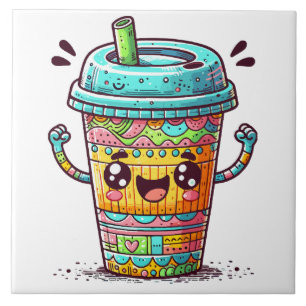 Kawai Coffee Ceramic Tile