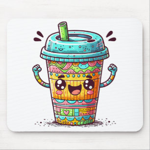 Kawai Coffee Mouse Pad