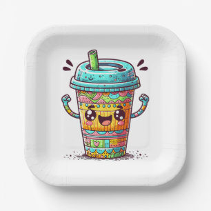 Kawai Coffee Paper Plate
