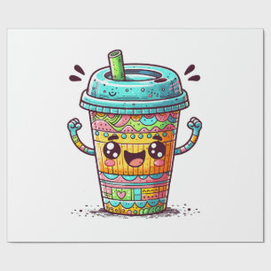 Kawai Coffee Wrapping Paper