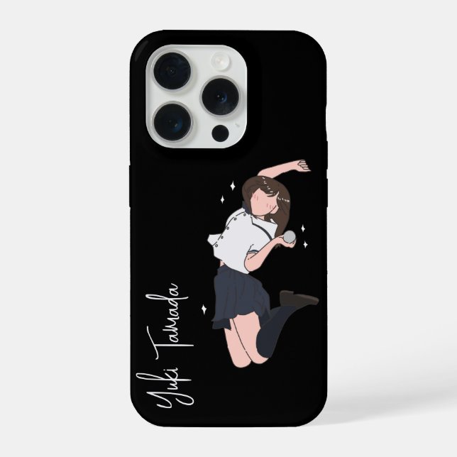 Kawai Jumping Girl Customisable iPhone Case (Back)