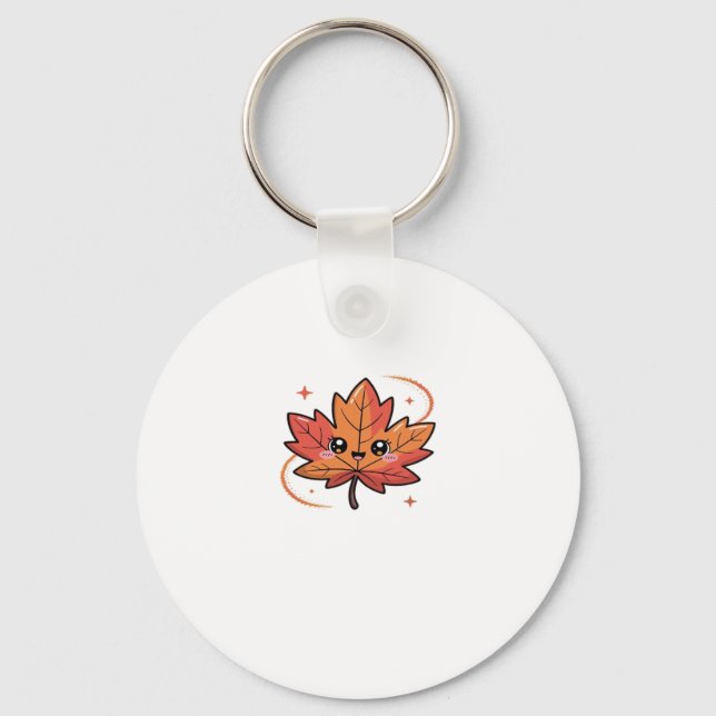 kawai leaf, Classic T-Shirt Key Ring (Front)