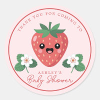 Kawai Strawberry Baby Shower Thank You