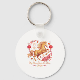 Kawaii 2026 Crazy Horse Lady Mane Year To Shine Fo Key Ring