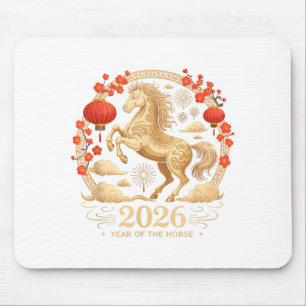 Kawaii 2026 Year Of The Horse Fortune Lady Lunar L Mouse Pad