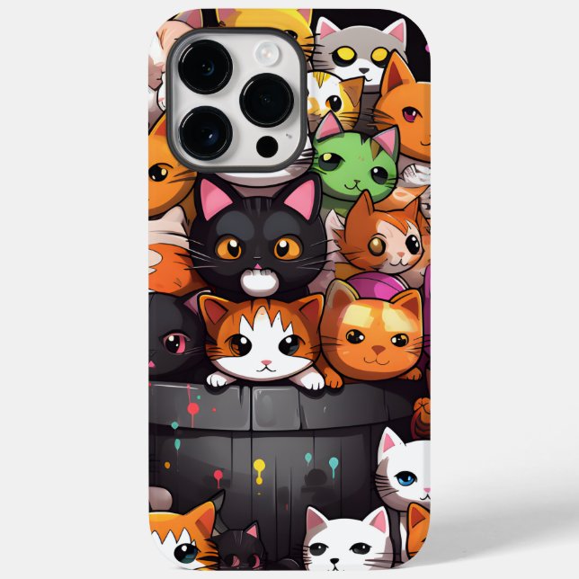 kawaii a many cats graffiti Case-Mate iPhone case (Back)