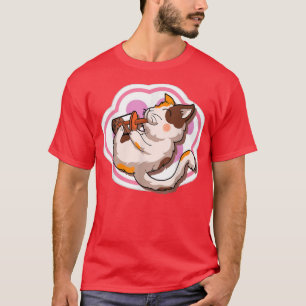 Kawaii Aesthetic Cat Boba Tea Japanese Anime Bubbl T-Shirt