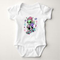 Kawaii Alien Skater Bubble Tea Design