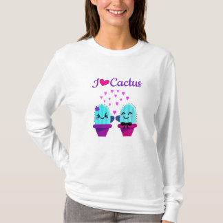 kawaii and cute cactus love T-Shirt