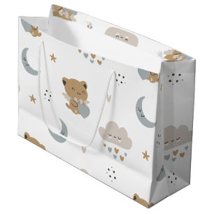 Kawaii Angel Cats & Clouds (1) Large Gift Bag