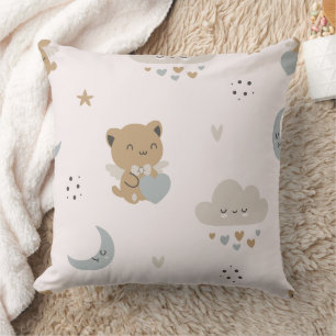 Kawaii Angel Cats & Clouds (2) Cushion