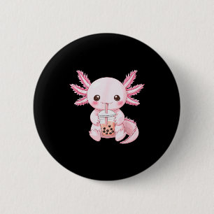 Kawaii Anime Axolotl Boba 6 Cm Round Badge