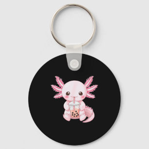 Kawaii Anime Axolotl Boba Key Ring
