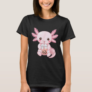 Kawaii Anime Axolotl Boba  T-Shirt