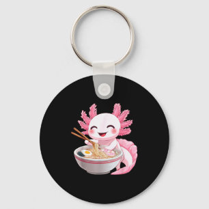 Kawaii Anime Axolotl Ramen  Key Ring