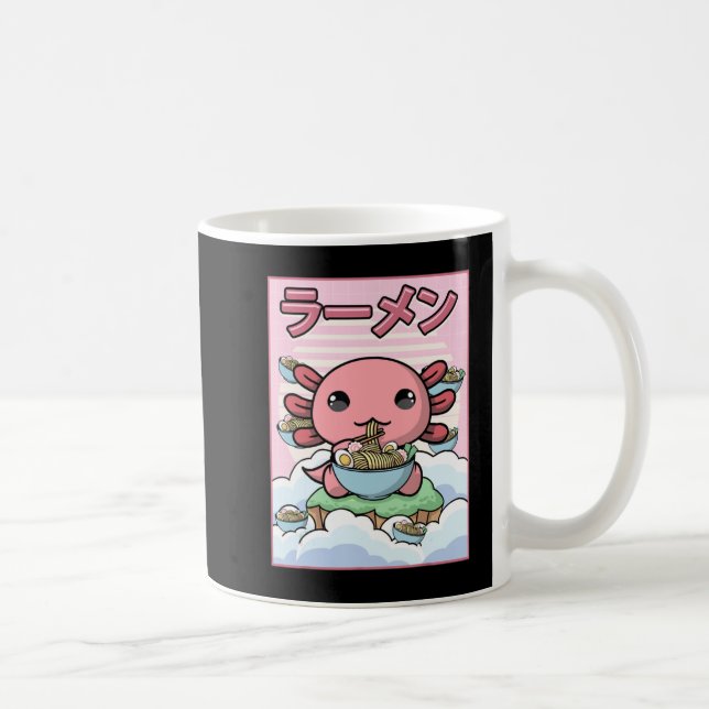 Kawaii Anime Axolotl Ramen Noodle Women Men Boys G Coffee Mug (Right)