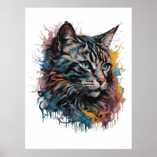 Kawaii Anime Cat Gifts Poster