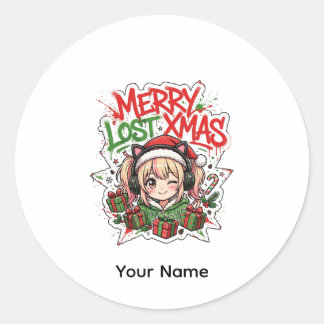 Kawaii Anime Christmas Sticker Girls Gift