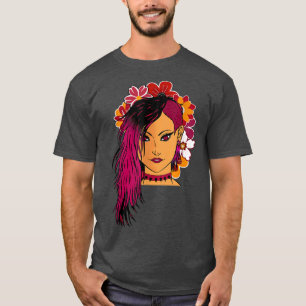 Kawaii Anime fairy floral emo goth teen girl red o T-Shirt