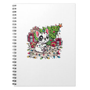 Kawaii Anime Frenchie Christmas Funny Dog Notebook