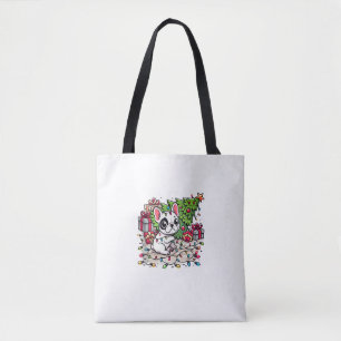 Kawaii Anime Frenchie Christmas Funny Dog Tote Bag