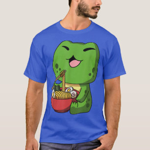 Kawaii Anime Frog Asian Noodles Japanese Ramen T-Shirt