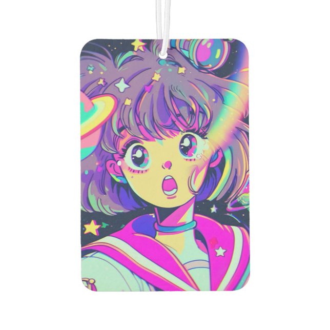 Kawaii Anime Girl Air Freshener (Back)