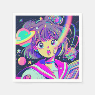 Kawaii Anime Girl Napkins