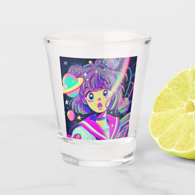 Kawaii Anime Girl Shot Glass  (Front)