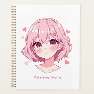 Kawaii Anime Girl Valentine Sweatshirt Planner