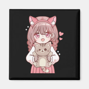 Kawaii Anime Kawaii Cat Lover Otaku  Magnet