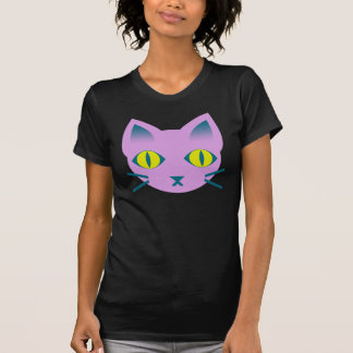 Kawaii Anime Kitty Cat Purple Blue Gold T-Shirt