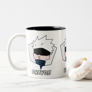 Kawaii Anime Meme  Two-Tone Coffee Mug