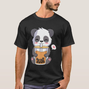Kawaii Anime Panda Otaku Japanese Bubble Boba Tea T-Shirt