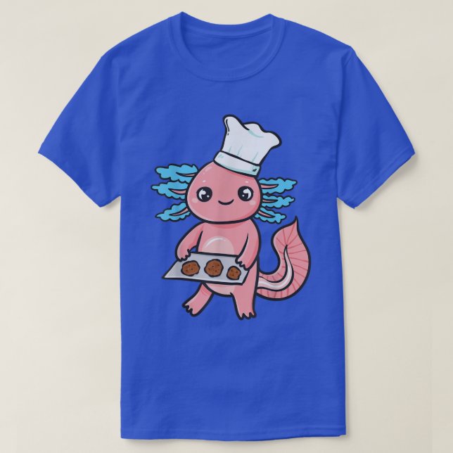 Kawaii Aolotl Baking Japanese Anime Baking Cookies T-Shirt (Design Front)