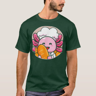 Kawaii Aolotl Pun Baker Funny Baking Bake  T-Shirt