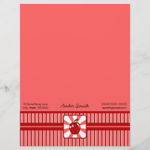 Kawaii Apple (Girl) Personalized Letterhead