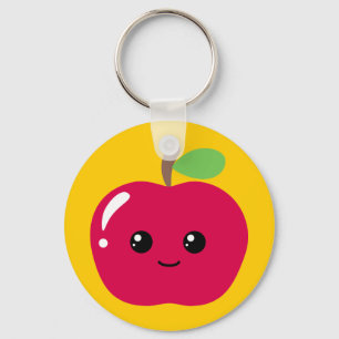 Kawaii Apple Key Ring