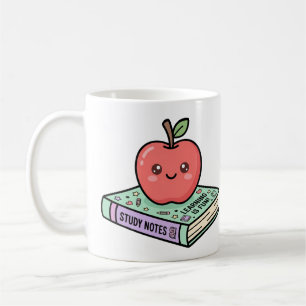Kawaii Apple on Book Cute Teacher Appreciation Gif Coffee Mug