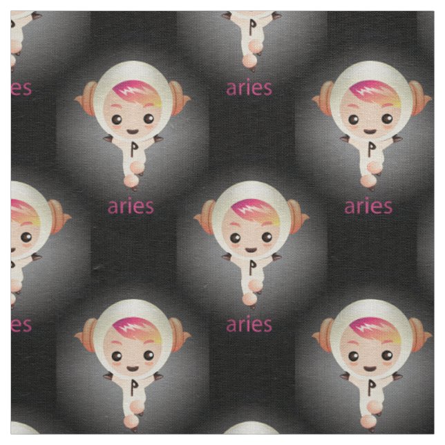 kawaii aries fabric (Swatch)