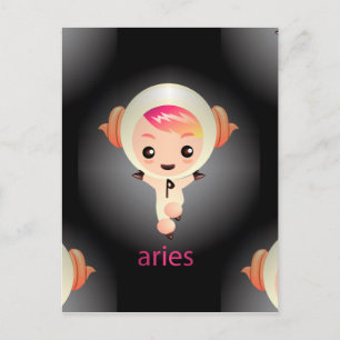 kawaii aries postcard