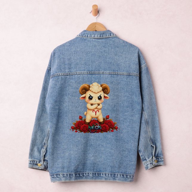 Kawaii Aries Zodiac Neos Denim Jacket (Hangar)