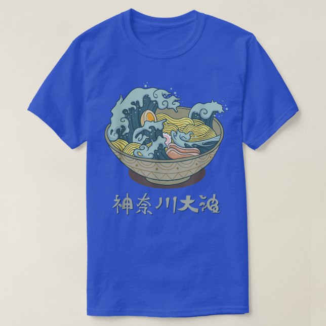 Kawaii Artistic Ramen Great Wave Off Kanagawa  T-Shirt (Design Front)