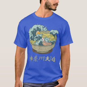 Kawaii Artistic Ramen Great Wave Off Kanagawa  T-Shirt