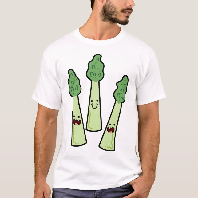 Kawaii Asparagus T-Shirt (Front)