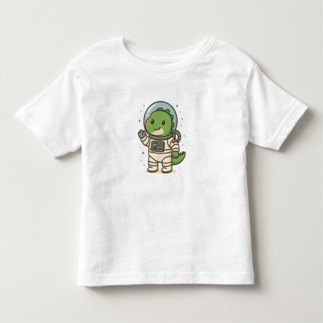 Kawaii Astro Dinosaur – Cute Dino Jobs Toddler T-Shirt (Front)